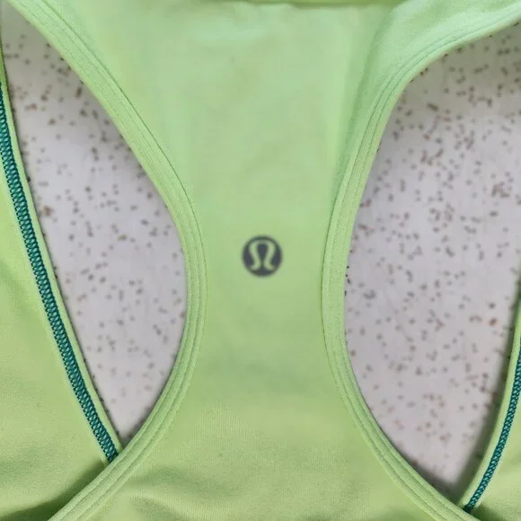 Yellow Green Neon Racerback Excercise Tank Top - Picture 5 of 5